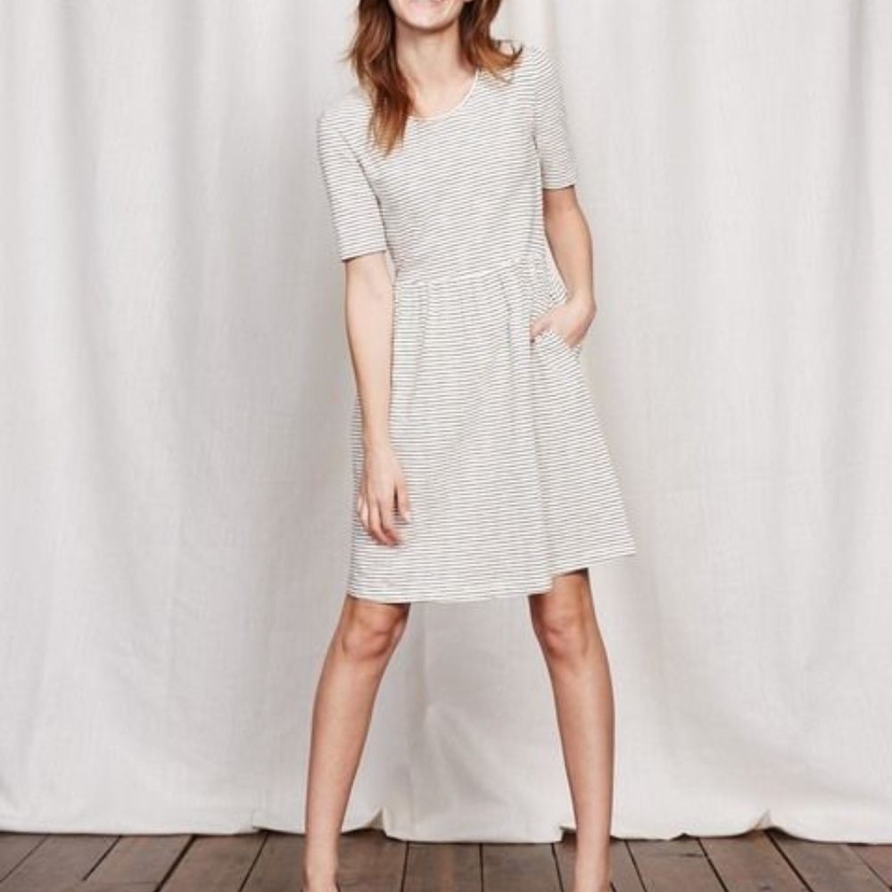 Boden cotton striped dress